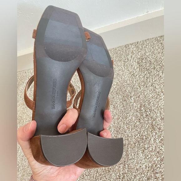 DOUBLE STRAP BLOCK-HEEL SANDAL banana republic - Picture 6 of 7